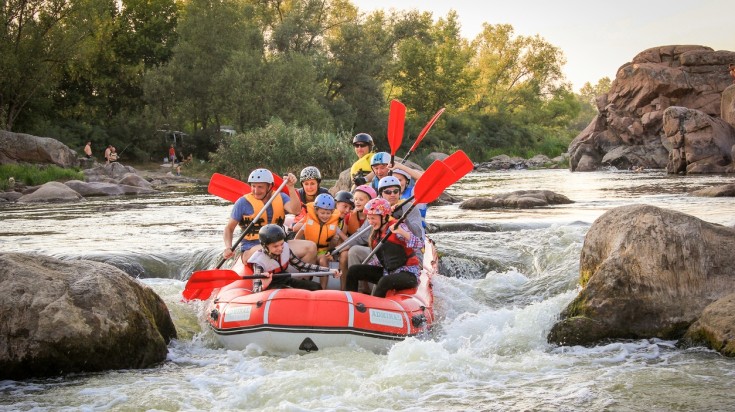 Go rafting in Nepal in May.