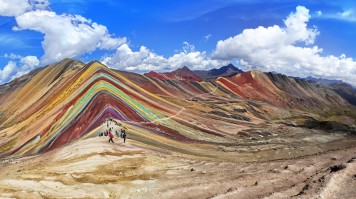 Located in Cusco, Vinicunca is also known as the Rainbow Mountain.