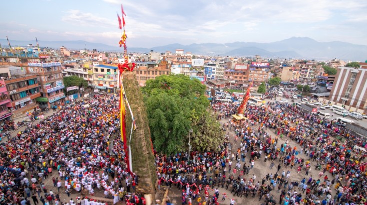 Rato Machhindranath Jatra in Nepal in May.