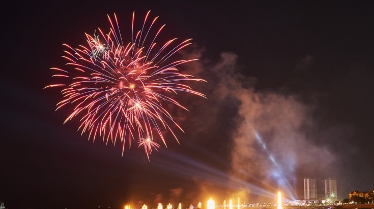 River festival in the banks of Phnom Penh’s Tonle Sap Lake.