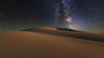 A view of the milky way at the Gobi Desert in Mongolia. 