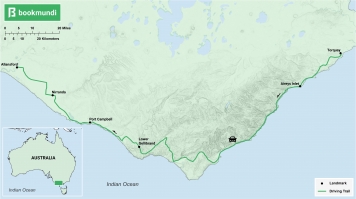 Great Ocean road trip map