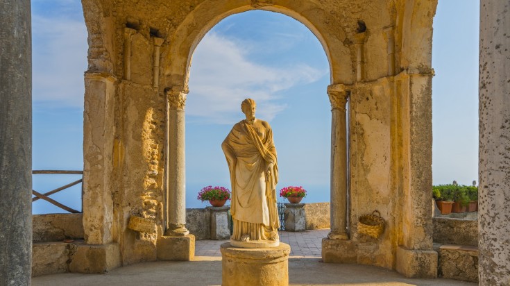 A famous statue in the Villa Cimbrone Gradens. A must-see when in Ravello.