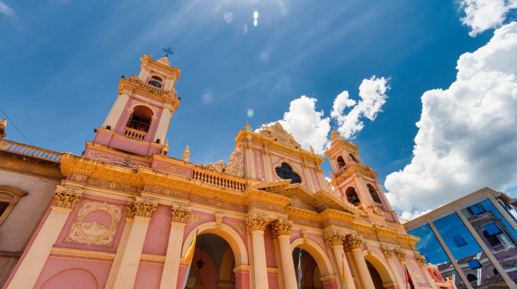 Facade of the cathedral of Salta, Argentina