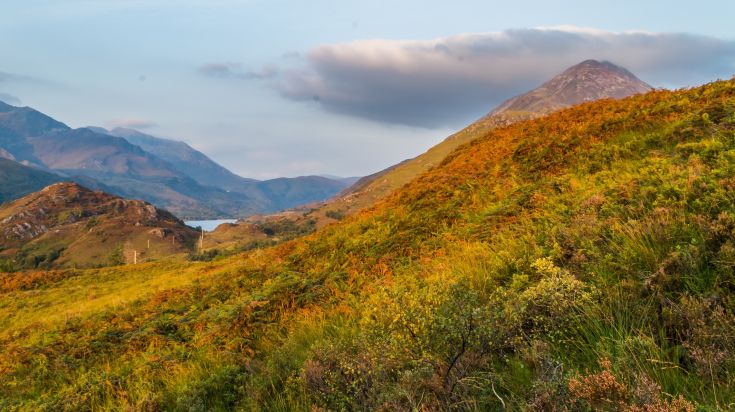 Scotland highlands on their autumnal stage.