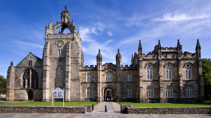 Aberdeen University King's College Chapel, Scotland in July