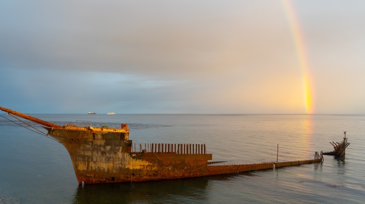 Shipwreck Frigate Remains from the Historic Magellan Strait Passage