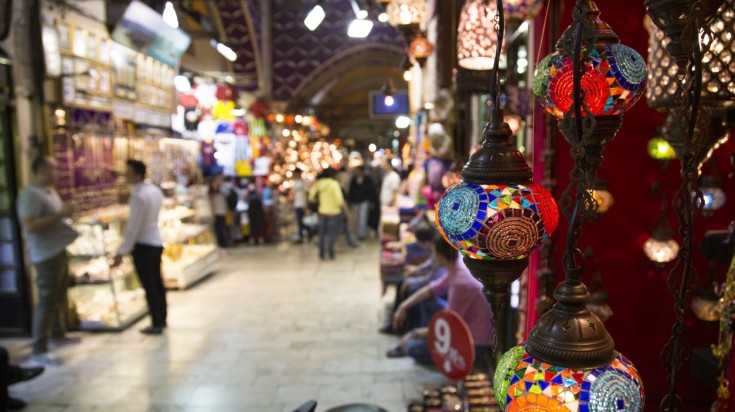 Visit the Grand Bazaar for some shopping in Turkey.