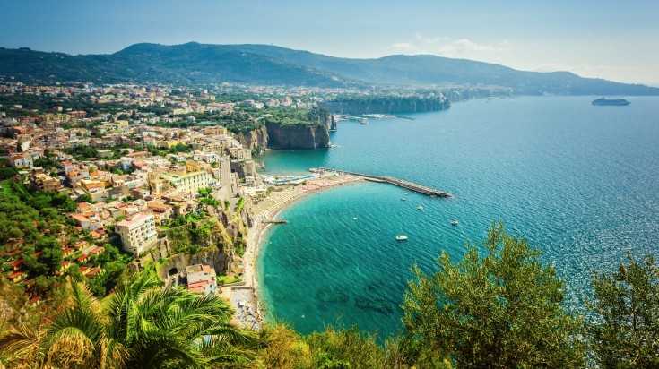 Sorrento is a colorful little town perched on the hill top.