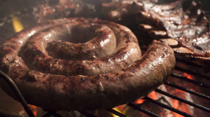 Traditional south african food boerewors