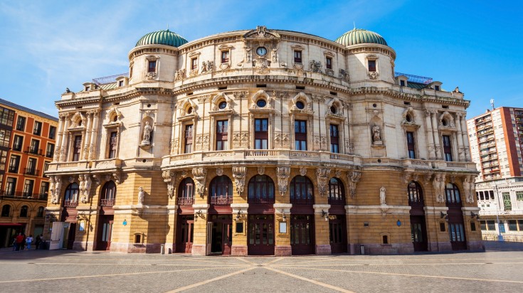 Visit Arriaga Theater, an opera house, while touring Spain in April.