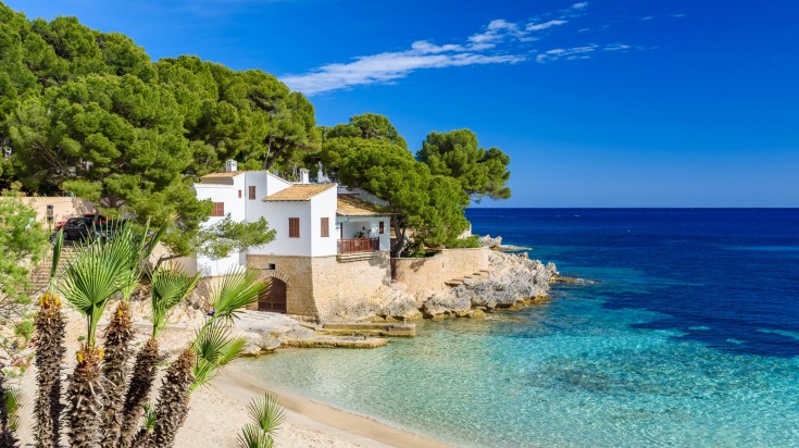 Cala Gat at Ratjada   beautiful beach and coast of Mallorca, Spain