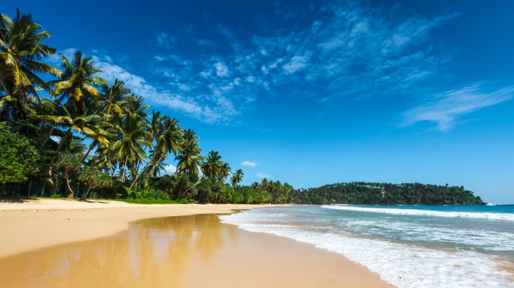 A beach in Sri Lanka is as scenic as they come