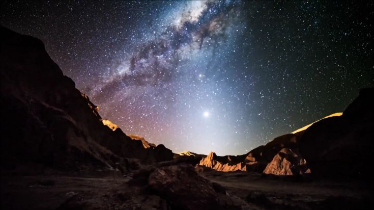 Star trails can be seen clearly in Atacama desert