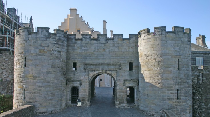 Stirling Castle during a clear day in Stirling, Scotland.