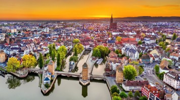 Ponts Couverts Bridges and historic quarter Petite France in Strasbourg