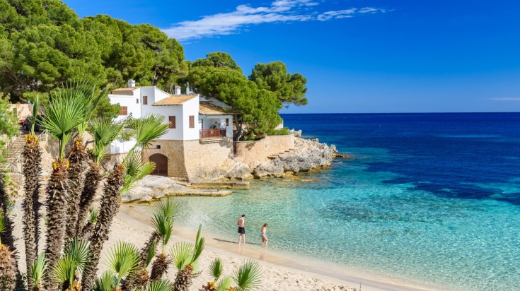 beach and coast of Mallorca during spanish summer