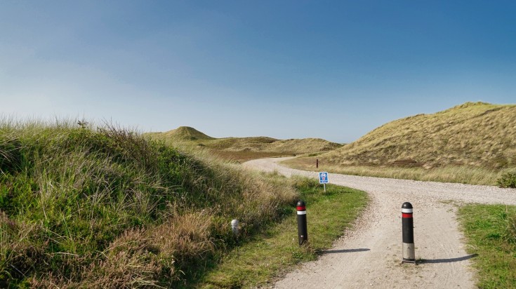 The cycling route in Jutland, Denmark. The cycling route in Jutland, Denmark.