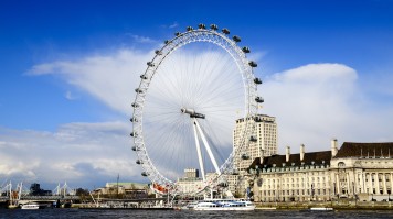 The iconic London Eye in London, England. The iconic London Eye in London, England.