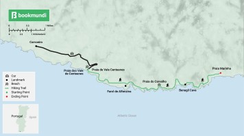 Map of the Seven Hanging Valleys Trail in Portugal