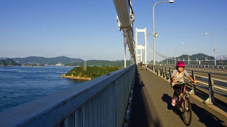 Stop at any of the beautiful attractions along the way while cycling the Shimanami Kaido. It offers cyclists a scenic 70 km ride with beautiful views of the Seto Inland Sea and plenty of attractions to stop off at.