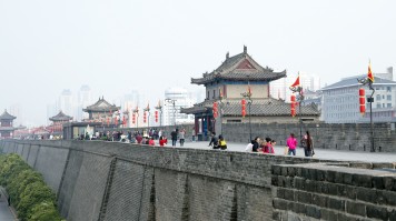 Xian City Walls is a famous tourist attraction in China