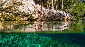 Swim in the clear waters of Cenotes in Mexico