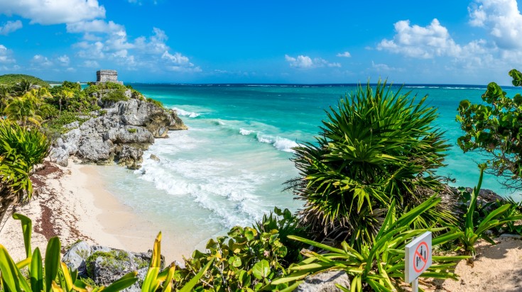 Tulum beach in Mexico