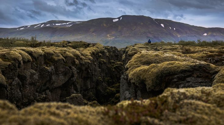 An awe-inspiring view of Thingvellir National Park can stimulate any traveler's curiosity. An awe-inspiring view of Thingvellir National Park,