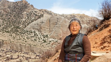 Tibetan woman from Lo Manthang in Mustang.