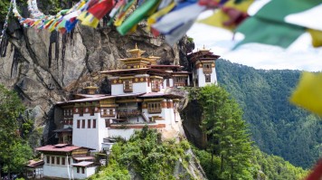 The Tiger's Nest Monastery is the jewel of Paro, Bhutan. The Tiger's Nest Monastery is the jewel of Paro, Bhutan.