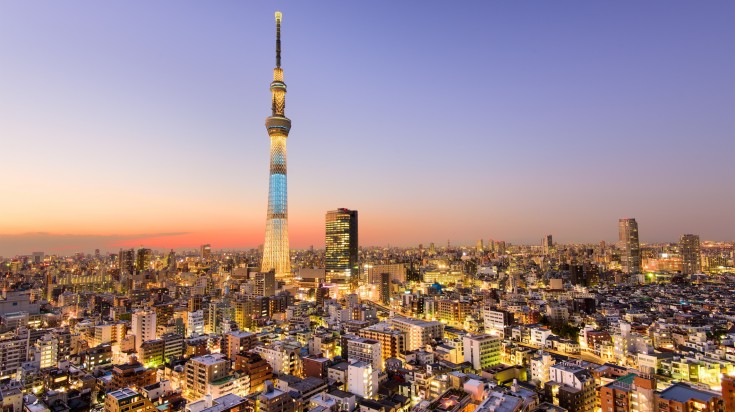 Tokyo Sky-tree is the tallest tower in Japan and provides the best view.