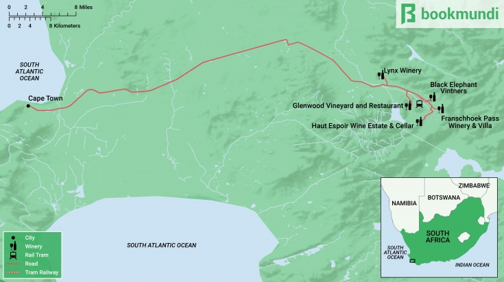 Franschhoek Wine Farms Map