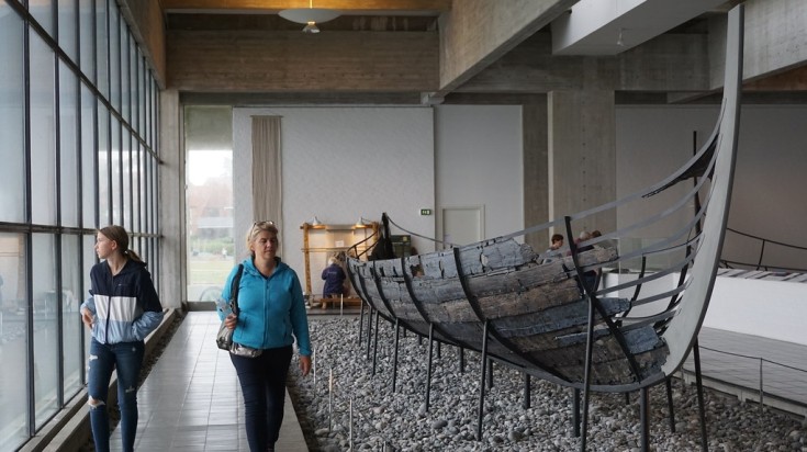 Tourists visit the Viking Ship Museum on their Denmark trip in January. Tourists visit the Viking Ship Museum on their Denmark trip in January.
