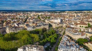 Townscape of Dijon city, France