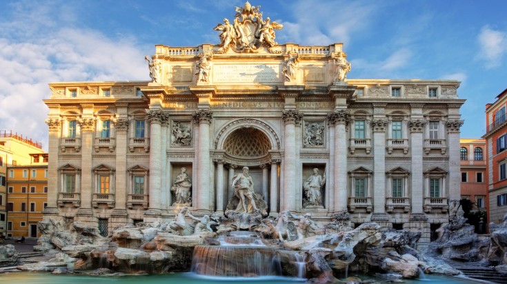 Located in Rome,  the Trevi fountain is one the most visited fountain.