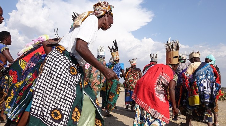 A local tribe in Tanzania performing its cultural dance.