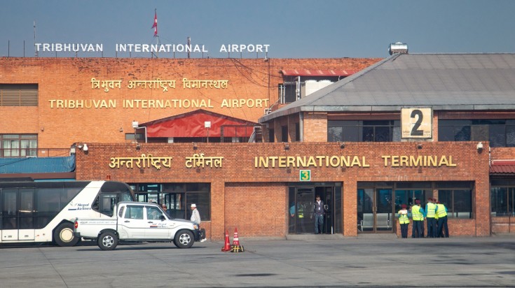 The international terminal of Nepals's sole International airport.