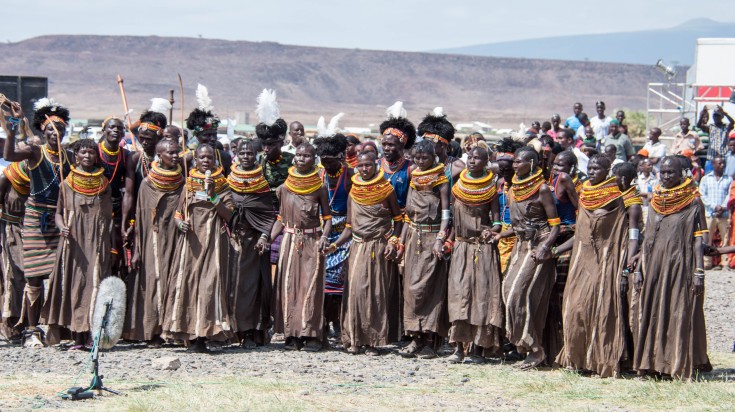 One of Kenya's ingenious tribes performing their cultural dance.