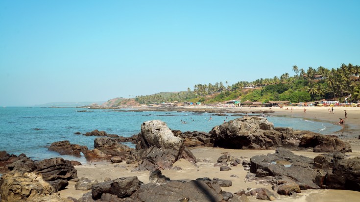 Vagator beach in Goa