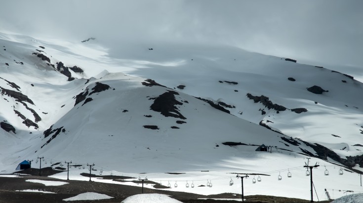 Skiing in Villarrica Volcano