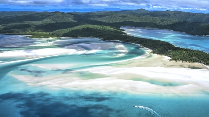 Aerial view of Whitehaven Beach