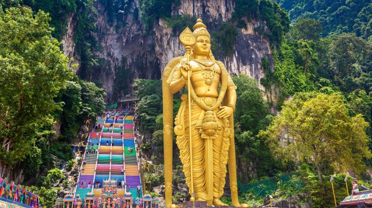 The statue of Murugan at the Batu Cave in Malaysia in March.