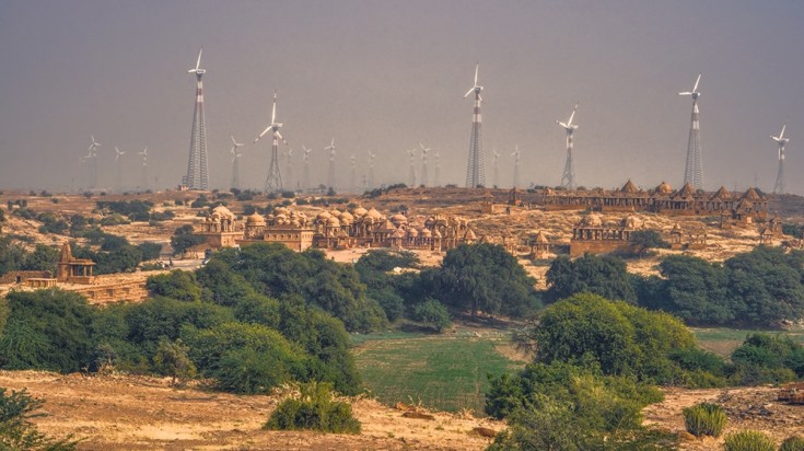 Building windmills in India to offset carbon footprint