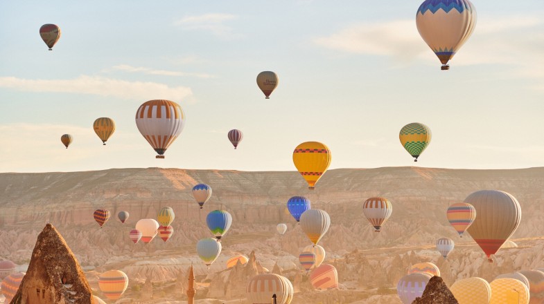 Spend 14 days in Turkey and ride a hot air balloon in Cappadocia.