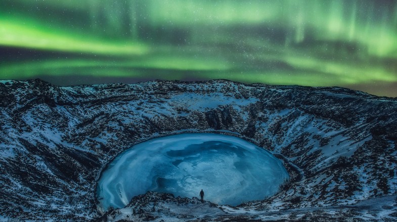 Kerid Crater: Highlight of the journey from Reykjavik to Selfoss.