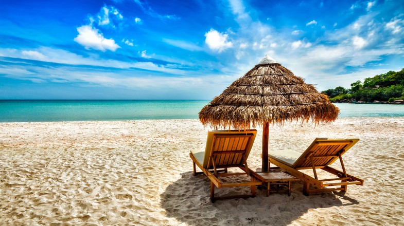 The perfect beach weather in Cambodia in February.