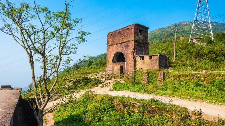 Old buildings in Hai Van pass spotted on travelling from Hanoi to Hoi An.