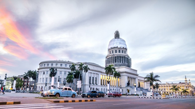 The emblematic El Capitolio Nacional (National Capitol of Cuba) in Havana, Cuba capitol building, Havana Cuba in October