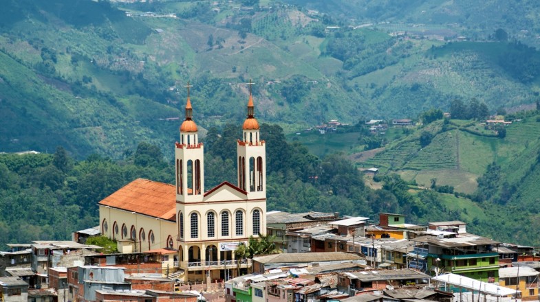 Church in Manizales, Colombia in March
